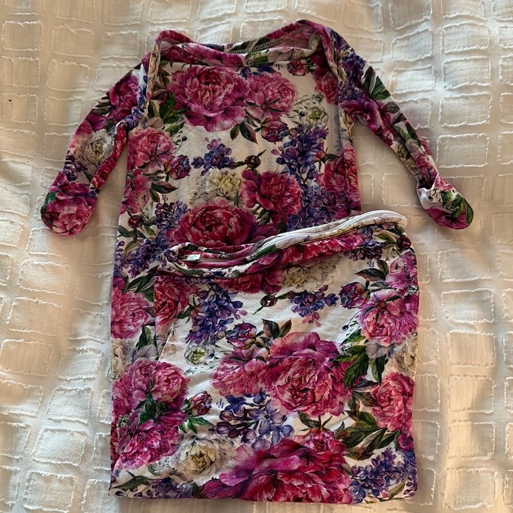 Posh Peanut Layette Zippered Gown